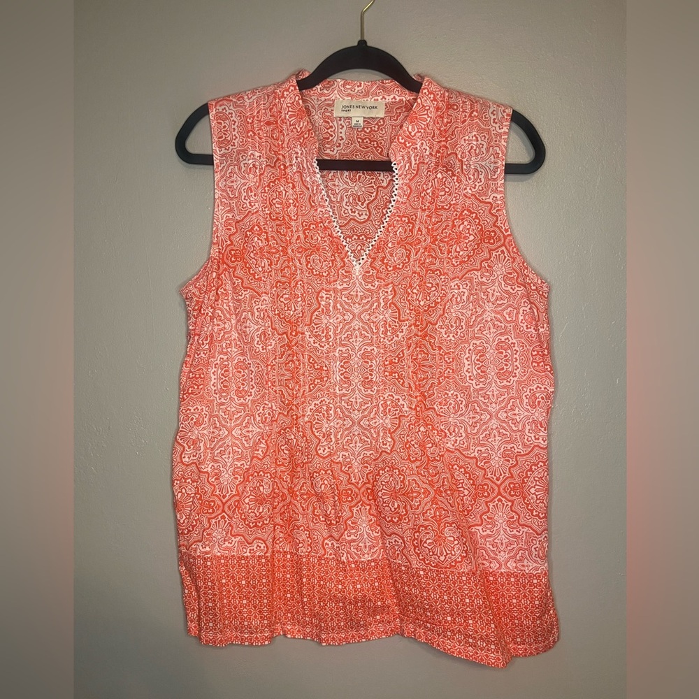 Women's Orange Sleeveless Top